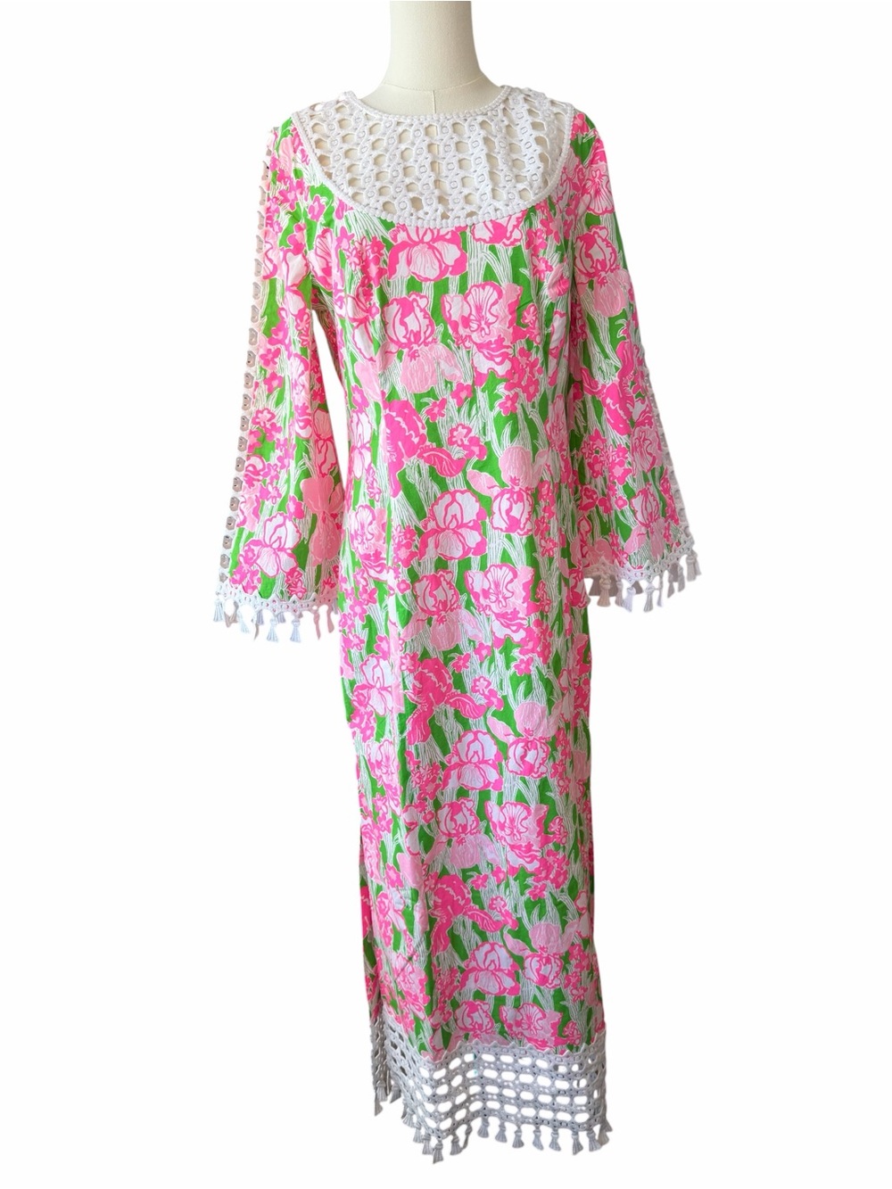 L Lilly Pulitzer Strothers Stretch Maxi Shift Caftan in Putting Green Hannah